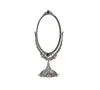 Alomejor Miroir de Maquillage Miroir à Main Vintage avec Une Fabrication Exquise pour Salle de Bain et Bureau, Alliage de Zinc, 1 unité (Tuba Ancien en étain)