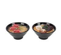 Alomejor Modèle de Mini Bol Ramen, Réplique de Fruits de Mer de 7 Cm avec Trou pour Porte-clés pour la Décoration de Sac et Le Jeu de Rôle (Nouilles de calmar au Concombre de mer + Nouilles)