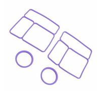 Alomejor Omiebox Joint d'étanchéité pour Couvercle de Boîte à Déjeuner, Lot de 2 Joints en Silicone pour Récipients Alimentaires Hermétiques, Fiable pour Boîte à Déjeuner, Installation Facile (PURPLE)