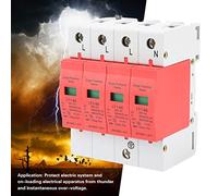 Alomejor Parafoudre Basse Tension 385V 4P, Dispositif de Protection Contre | Matériau ignifuge, sûr à utiliser, facile à installer, assemblage amovible