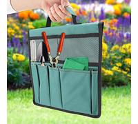 Alomejor Pochette de Jardin Pliable et Portable, Rangement D'outils pour Le Jardinage, Tissu Oxford 600D, Vert Noir, 16.53x12.20 Pouces (Green)