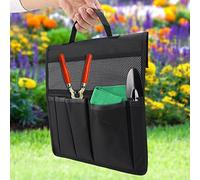 Alomejor Pochette de Jardin Pliable et Portable, Rangement D'outils pour Le Jardinage, Tissu Oxford 600D, Vert Noir, 16.53x12.20 Pouces (Black)