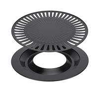 Alomejor Poêle à Barbecue Domestique Antiadhésive, Plateau à Rôtir sans Fumée pour la Cuisine Intérieure, Ensemble de Fer de 32cm
