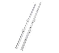 Alomejor Rail de Glissière Linéaire 1000mm, Bloc de Palier en Aluminium, | Construction en acier au carbone, Idéal pour les routeurs CNC, Rail de guidage de haute précision