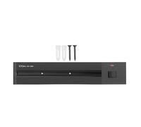 Alomejor Rallonge de Prise Murale Mobile 40cm Rail en Aluminium (BLACK) | Installation dissimulée, capacité de 6 000 W, conception sûre, convient à la maison et au bureau