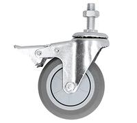Alomejor Roulettes 3 en PVC, Durables, Résistantes à L'usure, Forte capacité Portante pour équipement Médical et étagères (Il y a des freins)