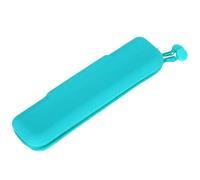 Alomejor Sac de Rangement en Silicone, Pochette à Crayons étanche pour Fournitures Cosmétiques de Voyage, Mini Pochette de Maquillage à Fermeture éclair pour Voyage d'affaires, école, 7,9x1,9x1,0