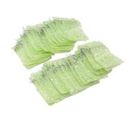 Alomejor Sac en Maille Transparente à Cordon de Serrage, Pochette à Bijoux à Motif D'étoile Exquis pour L'église de Mariage 50 Pièces (vert clair)