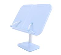 Alomejor Support de Livre Réglable avec Clips de Page, Hauteur Ajustable | Support de Lecture en Alliage D'aluminium pour Enfants, Base en ABS pour Livres Illustrés, Usage au Sol Près du Lit,