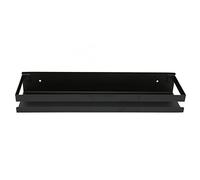 Alomejor Support de Salle de Bain Noir, Grand Rangement, Solide et étanche, Ensemble D'étagères D'hôtel 40x10x6cm pour Salles de Bains