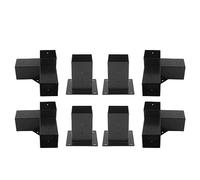 Alomejor Support D'extension d'angle Solide, Kit Antirouille pour Bricolage, Construction de Pergola, Patios, Jardins, 4 Pièces (8PCS)