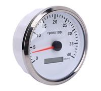 Alomejor Tachymètre 110 Mm Jauge 4000 Tr/min avec Compteur Horaire Rétroéclairage 7 Couleurs DC 9 à 32 V Affichage Numérique Clair pour Camion Tracteur Remorque Voiture RV Bateau Utilisation Marine