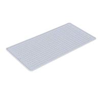 Alomejor Tapis D'égouttage en Silicone Antidérapant, Tapis de Séchage Gris pour Bouteilles de Soda et Vaisselle, Accessoire de Cuisine écologique (d'égouttoir à Trois Trous)