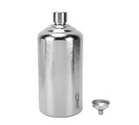 Alomejor Ti Bouteille de Vin Bouteille de Whisky Portable en Titane Pur Lisse Verser Conception Gain de Place pour Hommes Camping Randonnée Voyage Conteneur d'alcool de Poche (1000 ml)