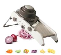 Aloskart All-in-One Mandoline Cuisine Professionnelle, Manuellement | Coupe Legumes Multifonctions, Épaisseur Coupe Reglable, Lames Intégrées, pour Oignon concombre carotte, Tranche et Julienne