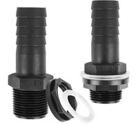 ALOVEZ 25mm Trop Plein Cuve 2 Pièces, 1 Pouce Raccord pour citerne d'eau de Pluie Passe Paroi Cuve Eau Raccord Tuyau avec Contre