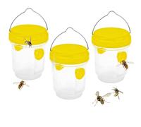 Alovez Piege Frelon Asiatique,Piege A Guepes Et Frelons Exterieur À Suspendre,Kit Piege A Frelon pour Bouteille Plastique Interieur, Piege Moustique, Mouche, Moucheron (3PC)