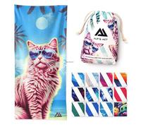 ALP & ACT Serviette de Plage XXL 200x90 cm - Microfibre 100% Recy Super LÉGÈRE & Séchage Rapide - Drap de Plage & Serviette de Piscine pour Homme, Femme, Enfant - Serviette de Bain - Multicol.