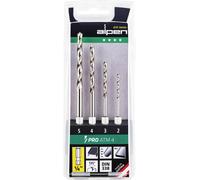 Alpen 0000110804100 ATM HSS Jeu de forets pour le métal 4 pièces 2 mm, 3 mm, 4 mm, 5 mm carré 1/4 (6,3 mm) 1 pc(s)