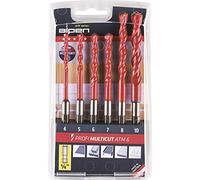 Alpen Jeu de forets MultiCut 100805100 - 5 pièces carbure multi-usages Ø 4-10 mm 1/4 (6,3 mm)