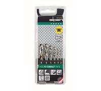 Alpen 100906100 HSS-E Jeu de forets pour le métal 6 pièces Cobalt DIN 1897 tige cylindrique 1 set