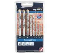 Alpen 700108100 Forage de maçonnerie TSS 8"Long Life", Gris, 3-10 mm, Set de 8 Pièces