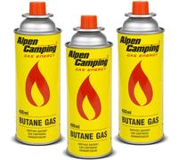 Cartouche de gaz butane Alpen Camping 400 ml certificat Pi 0875 conforme EN417 - 3 pièces