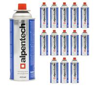 Alpen Camping Lot de 14 cartouches de gaz butane - 250 g - 450 ml - Pour réchaud à gaz, chalumeau à souder, chalumeau Bunsen, camping, cuisinière en extérieur - Rechargeable - Compatible EN 417 (14