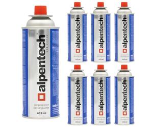 Alpen Camping Lot de 7 cartouches de gaz butane 250 g 433 ml - Cartouche enfichable pour réchaud à gaz, chalumeau à souder, chalumeau Bunsen, réchaud de camping, cuisson en plein air, bouteille de gaz