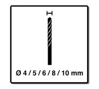 Alpen Jeu de forets spécial granit 25700005100 – 5 pièces, tige cylindrique