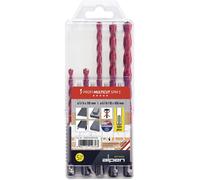 Alpen MultiCut 100905100 carbure de tungstène Jeu de forets polyvalents 5 pièces 5 mm, 6 mm, 8 mm, 10 mm SDS-Plus 1 set