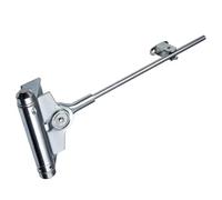 ALPENSTAHL Ferme-porte à tige avec ressort | poids de porte jusqu'à 35 kg | acier galvanisé argent | 1 pièce - ferme-porte automatique pour portail de jardin & porte intérieure