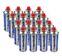 ALPENTECH - Pack de 16 Cartouches Gaz Butane 250 g - Clipsables Anti-Fuite (TUV/UN2037) - Usages : Réchaud, Camping, Chalumeau, Lanterne et Désherbage.