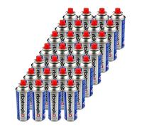 ALPENTECH - Pack de 28 Cartouches Gaz Butane 250 g - Clipsables Anti-Fuite (TUV/UN2037) - Usages : Réchaud, Camping, Chalumeau, Lanterne et Désherbage.