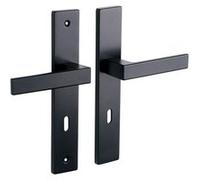 ALPERTEC 2 poignees de porte Nathan/loft trou de cle ALPERTEC, acier entraxe 195 mm G