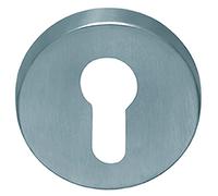 Alpertec acier inoxydable rosette pZ satiné pour wohnungseingangstüren avec kunststoffunterkonstruktion, diamètre 50 mm, 32850690K1