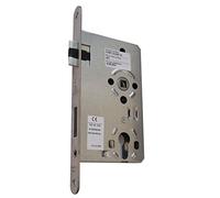Alpertec Einsteckschloß Objektschloß DIN droite pour porte coupe-feu de porte PZ en acier inoxydable mat, têtière arrondie 20 mm, rond, carré, 36053290 9 mm