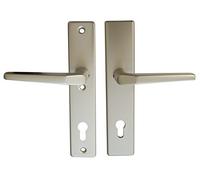 Alpertec garniture de poignée pour tira -lS ct pour porte de chaque hausstüren f2 carré en aluminium anodisé 10 mm-espacement : 92 mm - 40100476