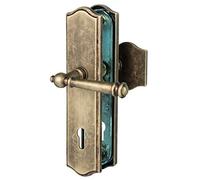 Alpertec geprüfter Ferrure Classe 2 pour appartement Plaque Bronze Antique Poignée de porte d'entrée Sicura Mont Everest HS 72 mm/poignée de porte Poignées de porte, 1 pièce, 32253200