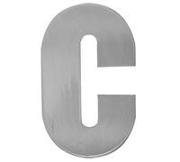 Alpertec lettre minuscule c en acier inoxydable poli avec vis et chevilles, hauteur : 120 mm, 35150320K1