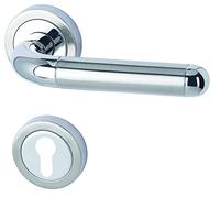 alpertec Poignée de porte BB en acier inoxydable 2 poignées Couleur rosaces pour porte de chambre de porte Jack Poignée de porte, 1 pièce, 28020010