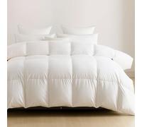 Alpes Blanc - Couette Plume Premium Luxe Hiver 220x240 cm - Fabrication Française - Garnissage 100% Plumes et Duvet de Canard 360g/m² - Enveloppe 100% Coton