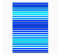 ALPES BLANC - Drap de plage Camaïeu bleu 140x180 cm - Seviette de plage XXL 100 % coton égyptien rayures bleues, confort spacieux