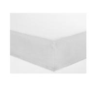 ALPES BLANC - Drap housse 140x190 cm blanc en coton percale - Bonnet 30 cm, confort supérieur, toucher doux et résistant