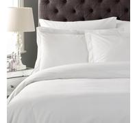 Alpes Blanc Housse de Couette 240x280 cm Unie Blanche 100% Coton 57 Fils + 2 Taies d'oreiller Assorties - Fabrication française