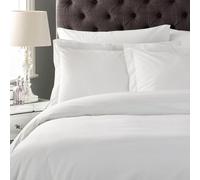 Alpes Blanc - Housse de Couette 240x280 cm Unie Blanche 100% Coton 57 Fils + 2 Taies d'oreiller Assorties - Fabrication française