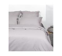 Alpes Blanc Housse de Couette 240x280 cm Unie Gris Souris 100% Coton 57 Fils/cm² + 2 Taies Assorties - Fabrication Française