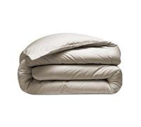 ALPES BLANC - Housse de couette 280x240 + 2 taies 65x65 cm - 100% Percale - Tissage serré 80 fils - Finition rabat - ficelle