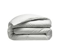 ALPES BLANC - Housse de couette 280x240 + 2 taies 65x65 cm - 100% Percale - Tissage serré 80 fils - Finition rabat - Blanc