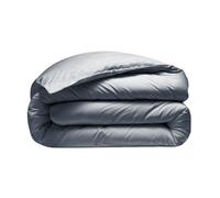 ALPES BLANC - Housse de couette 280x240 + 2 taies 65x65 cm - 100% Percale - Tissage serré 80 fils - Finition rabat - BLUE JEAN